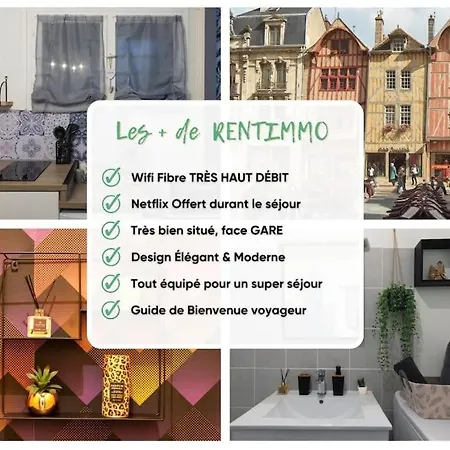 La Halte Troyenne - Gare - Parking - Confort & Cosy - Rent Immo Διαμέρισμα